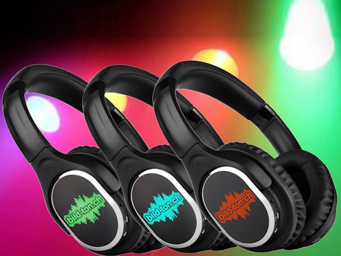 Silent‑Kopfhörer ideal für mehrkanalige Musikübertragung auf Silent Partys